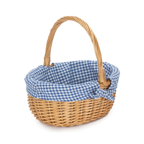 red hamper Full Buff Willow Childs Oval Wicker Shopping Basket