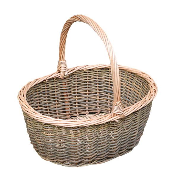 red hamper Green Willow Hollander Wicker Shopping Basket