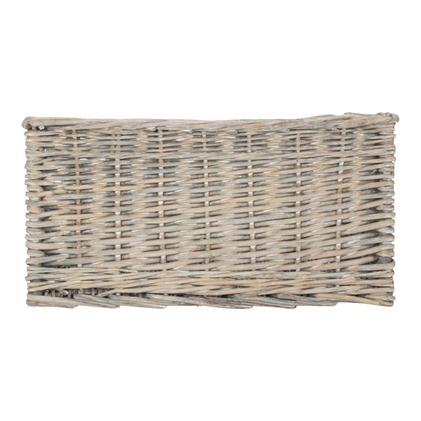 Red Hamper Grey Wash Unlined Willow Storage Baskets