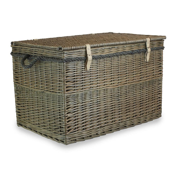 Red Hamper Large Antique Wash Wicker Storage Basket