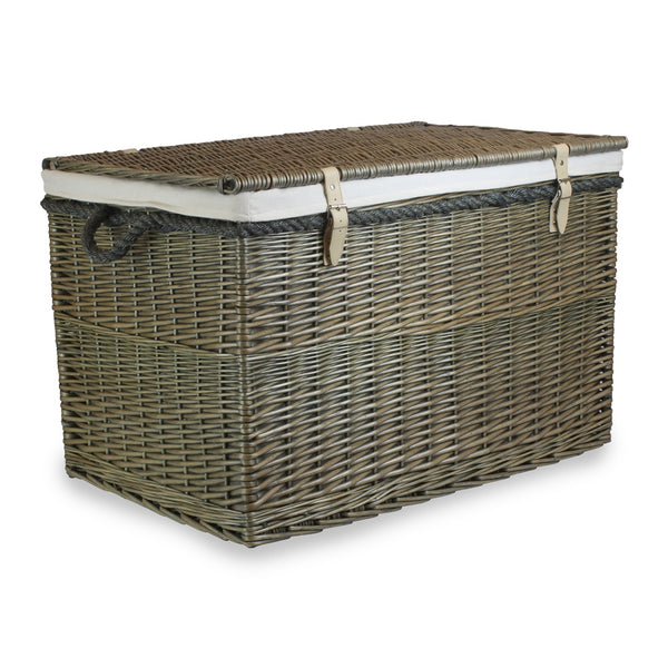 Red Hamper Large Antique Wash Wicker Storage Basket