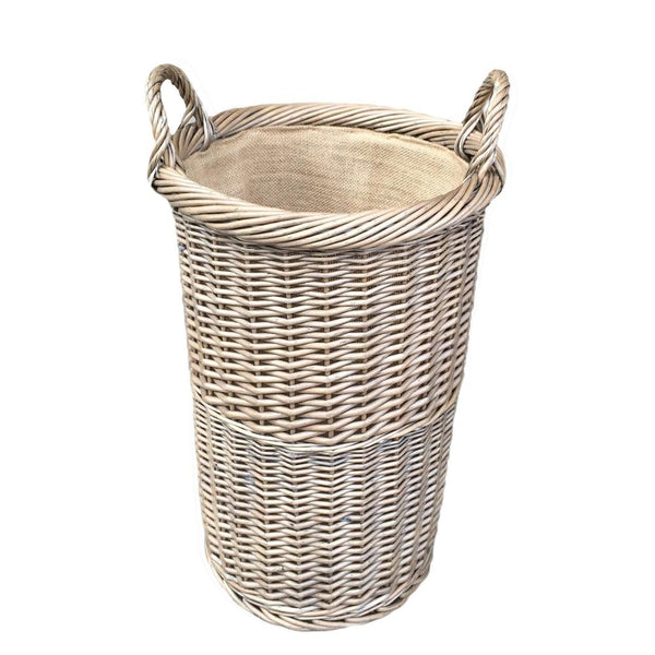 red hamper Large Antique Wash Willow Umbrella Stand