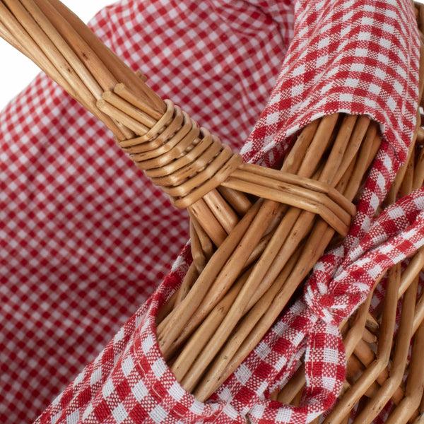 Red Hamper Large Deluxe Double Steamed Wicker Shopping Basket