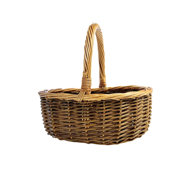red hamper Large Green Willow Hollander Wicker Shopping Basket
