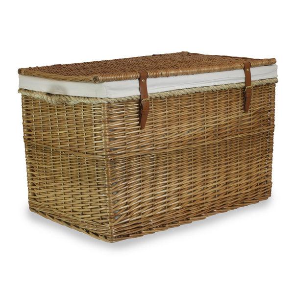 Red Hamper Large Light Steamed Wicker Storage Basket
