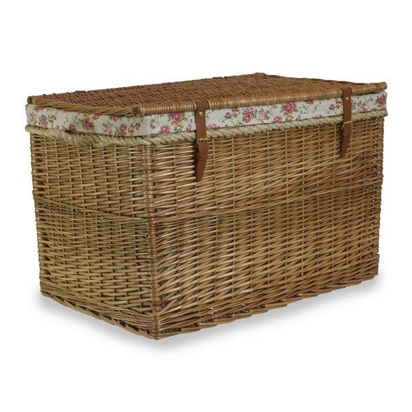Red Hamper Large Light Steamed Wicker Storage Basket