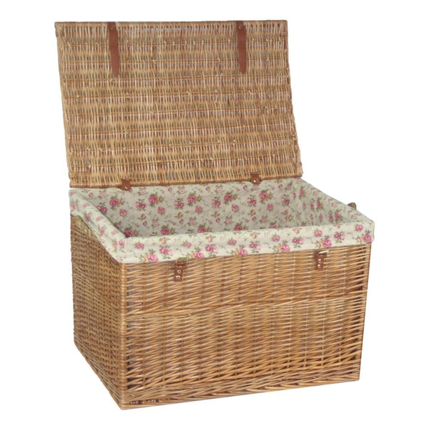 red hamper Large Light Steamed Wicker Storage Basket