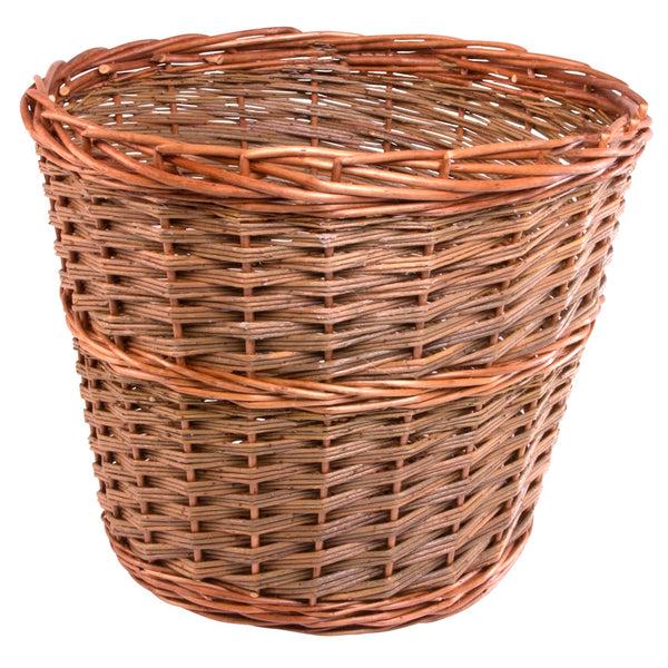 red hamper Large Somerset Round Wicker Waste Paper Bin