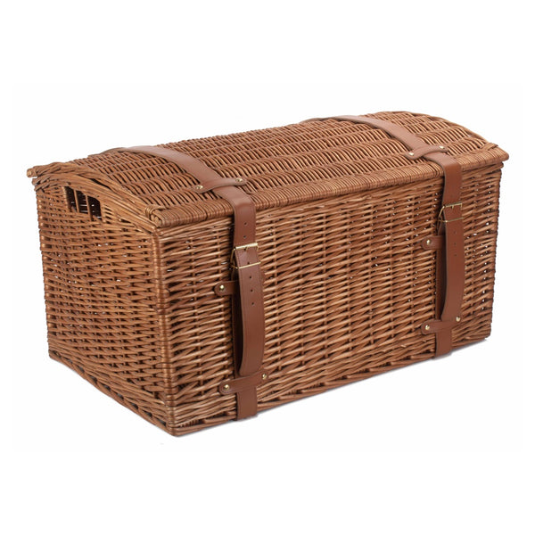 Red Hamper Light Steamed Domed Wicker Storage Basket