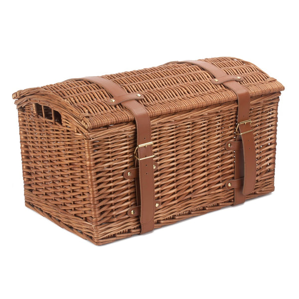 red hamper Light Steamed Domed Wicker Storage Basket