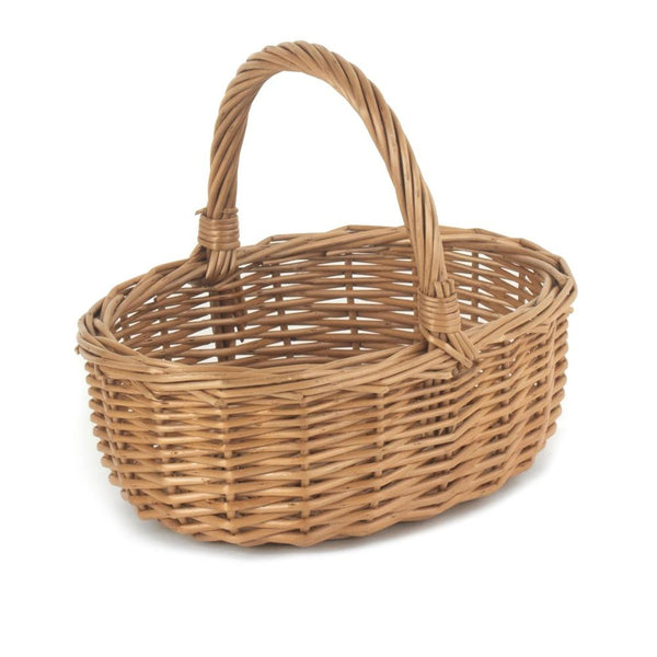 red hamper Mini Double Steamed Wicker Shopping Basket