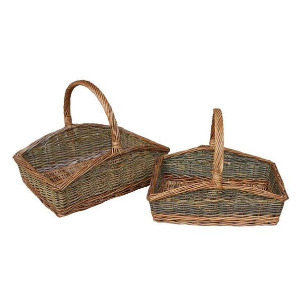 red hamper Rectangular Country Unpeeled Garden Trug
