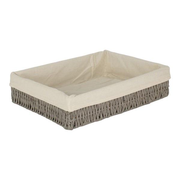 Red Hamper Rectangular Grey Straight-sided White Cotton Linen Paper Rope Trays