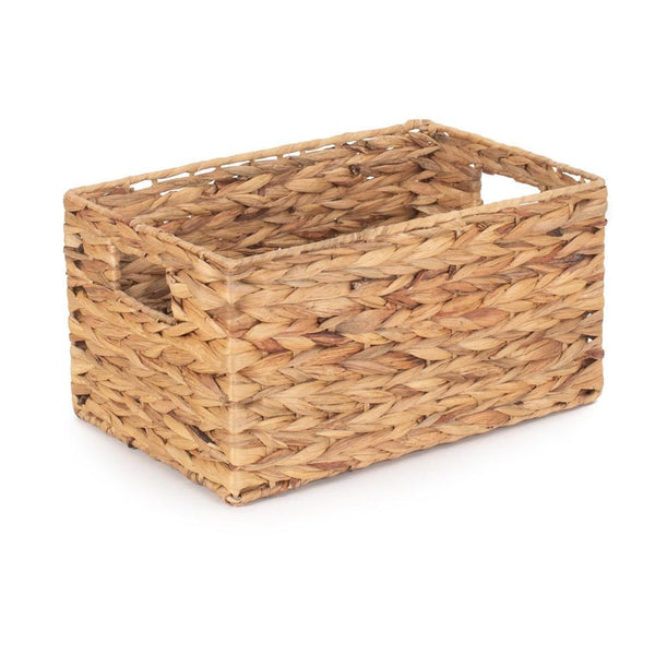 Red Hamper Rectangular Water Hyacinth Storage Basket