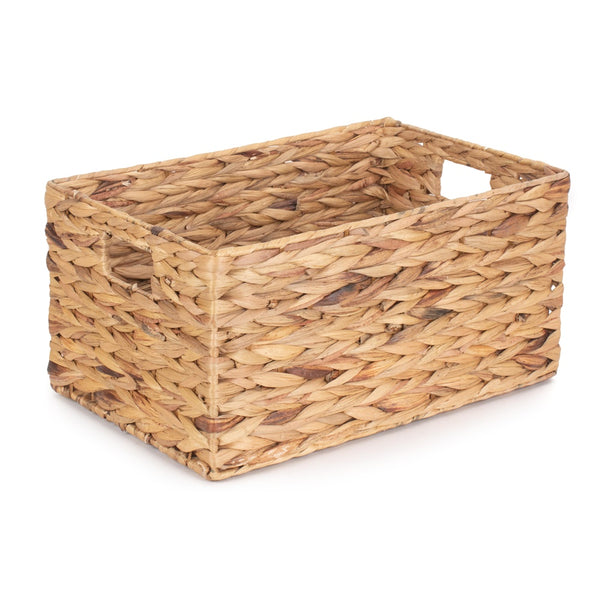 Red Hamper Rectangular Water Hyacinth Storage Basket