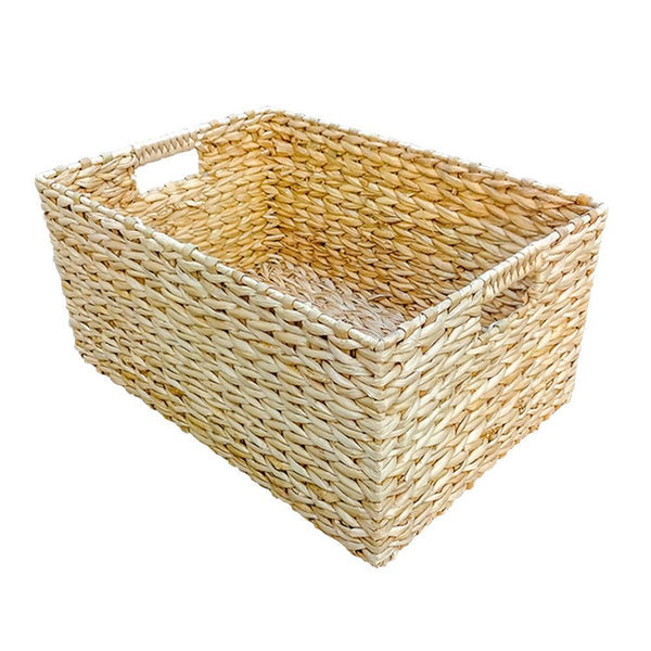 Red Hamper Rectangular Water Hyacinth Storage Baskets