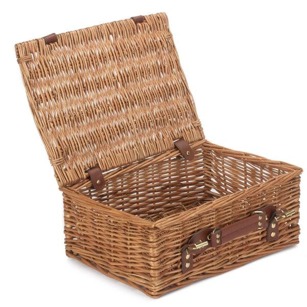 red hamper 35cm Light Steamed Wicker Picnic Basket