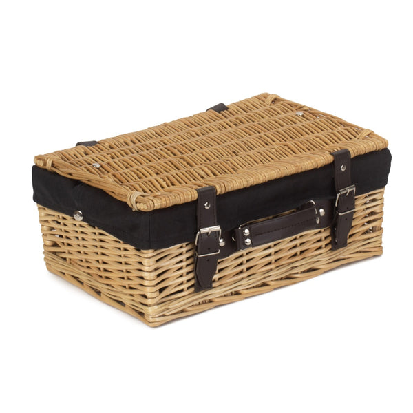 Red Hamper 36cm Buff Willow Wicker Picnic Basket