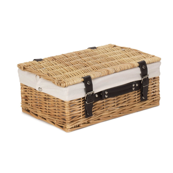 Red Hamper 36cm Buff Willow Wicker Picnic Basket