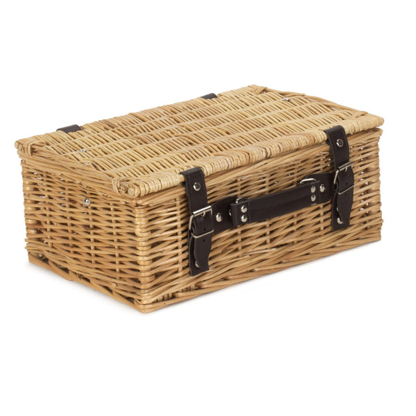 red hamper 36cm Buff Willow Wicker Picnic Basket