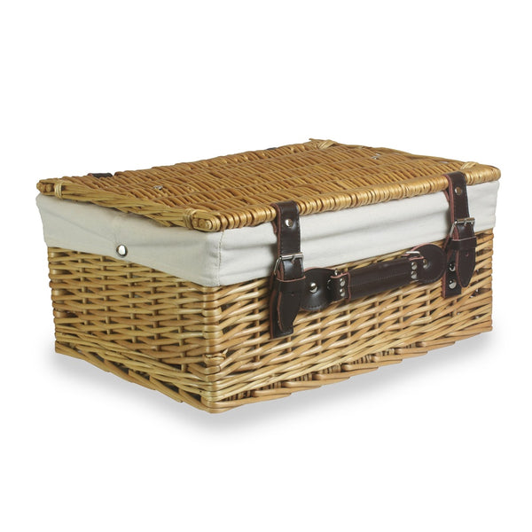 Red Hamper 41cm Buff Willow Wicker Picnic Basket