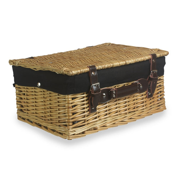 Red Hamper 41cm Buff Willow Wicker Picnic Basket