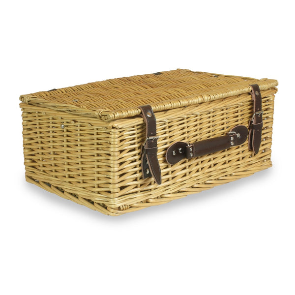 Red Hamper 46cm Buff Willow Wicker Picnic Basket