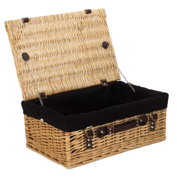 Red Hamper 46cm Buff Willow Wicker Picnic Basket