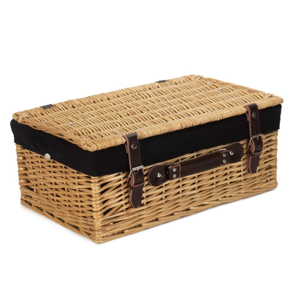 Red Hamper 46cm Buff Willow Wicker Picnic Basket