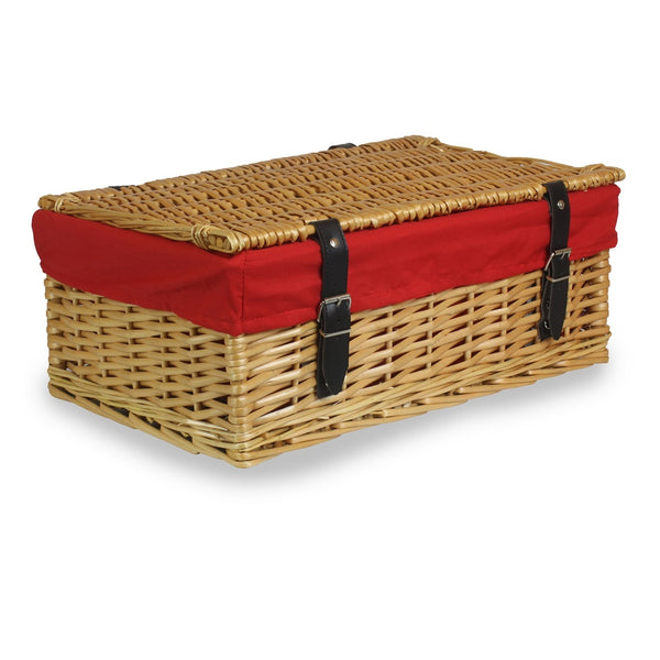 Red Hamper 46cm Large Wicker Packaging Basket