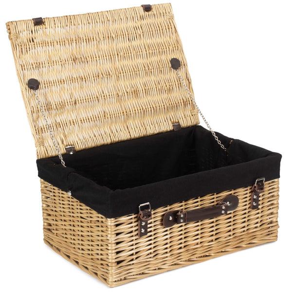 red hamper 51cm Buff Willow Wicker Picnic Basket