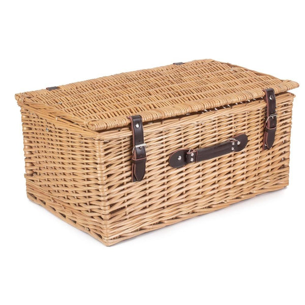 Red Hamper 55cm Buff Willow Wicker Picnic Basket