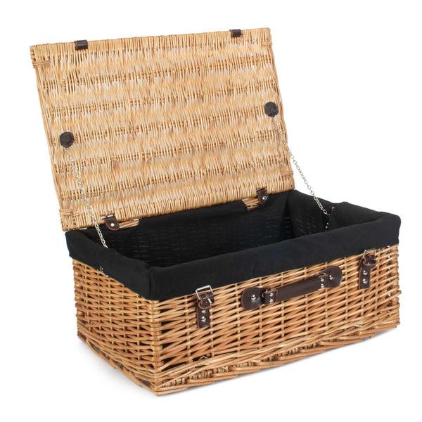 Red Hamper 55cm Buff Willow Wicker Picnic Basket