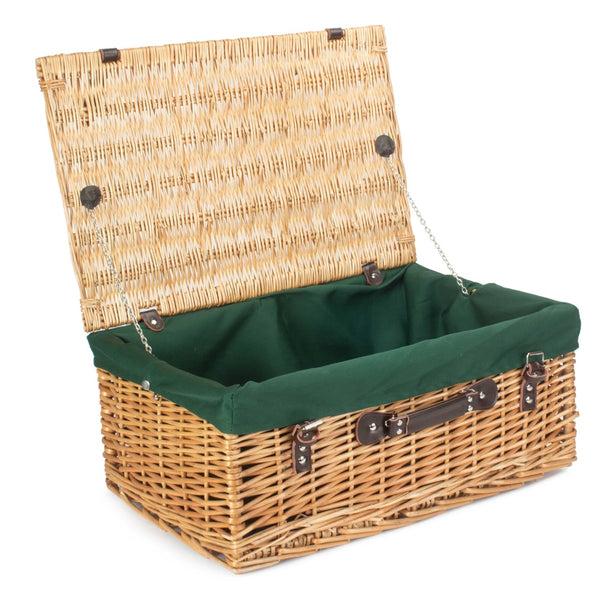 red hamper 55cm Buff Willow Wicker Picnic Basket
