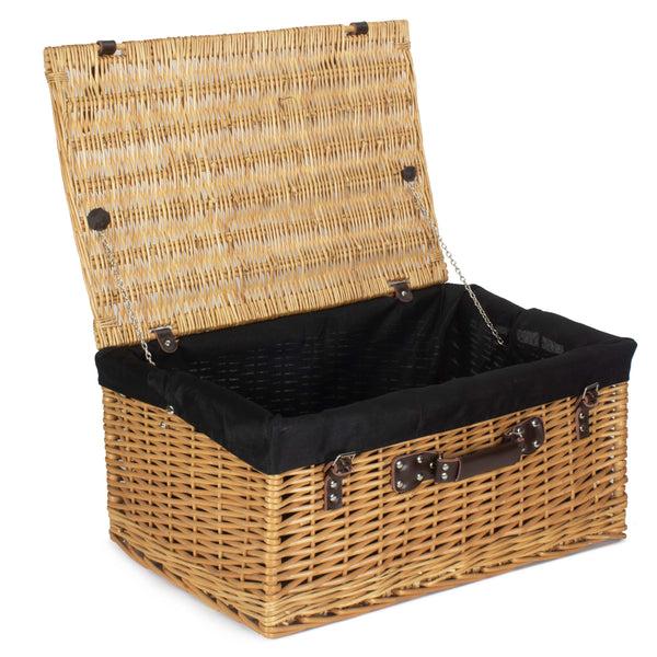 Red Hamper 62cm Buff Willow Wicker Picnic Basket