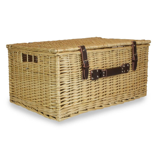 red hamper 62cm Buff Willow Wicker Picnic Basket