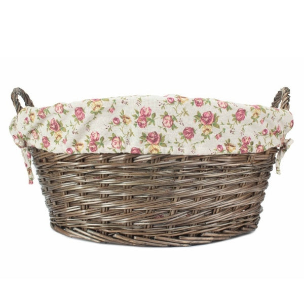 Red Hamper Antique Wash Finish Willow Wash Basket