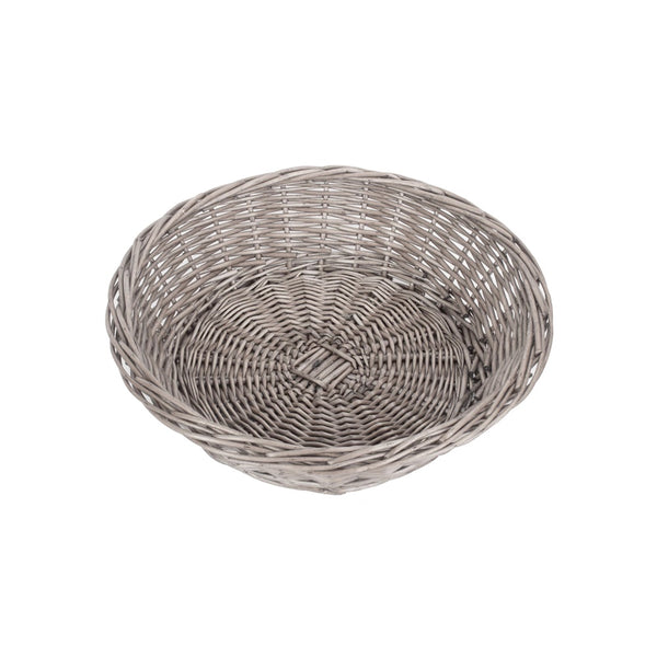 red hamper Antique Wash Round Wicker Packing Tray