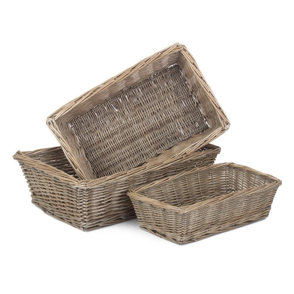 red hamper Antique Wash Tapered Serving Tray