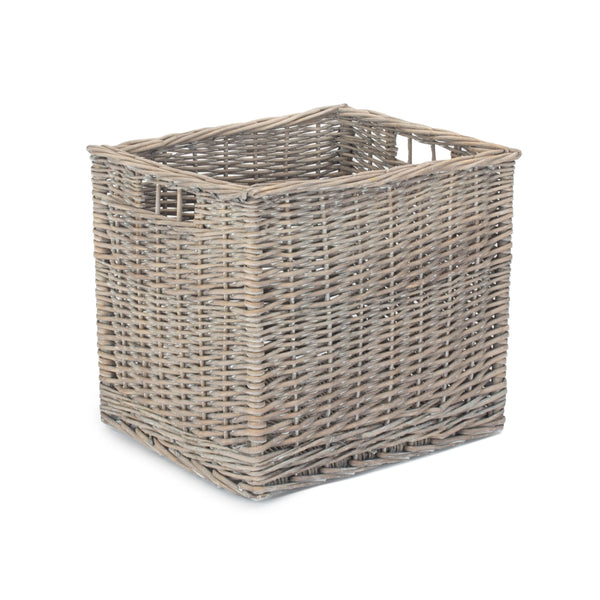 Red Hamper Antique Wash Wicker Storage Basket