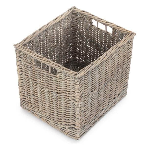 red hamper Antique Wash Wicker Storage Basket