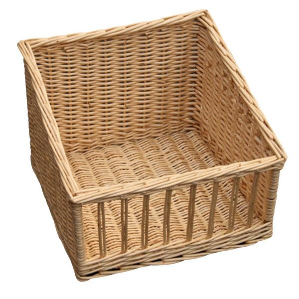 red hamper Bakers Display Wicker Tray