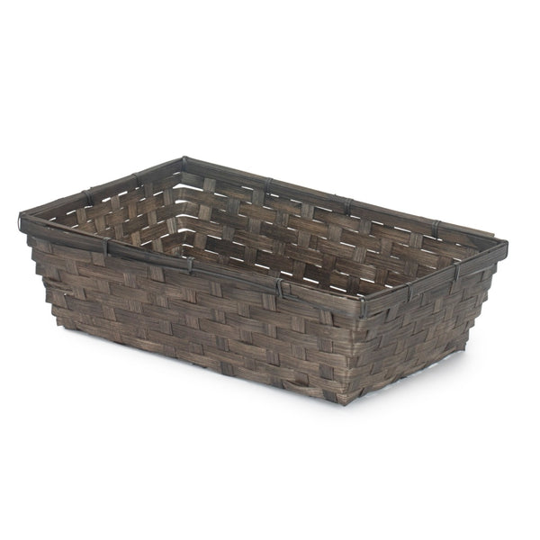 Red Hamper Black Painted Bamboo Serving Tray