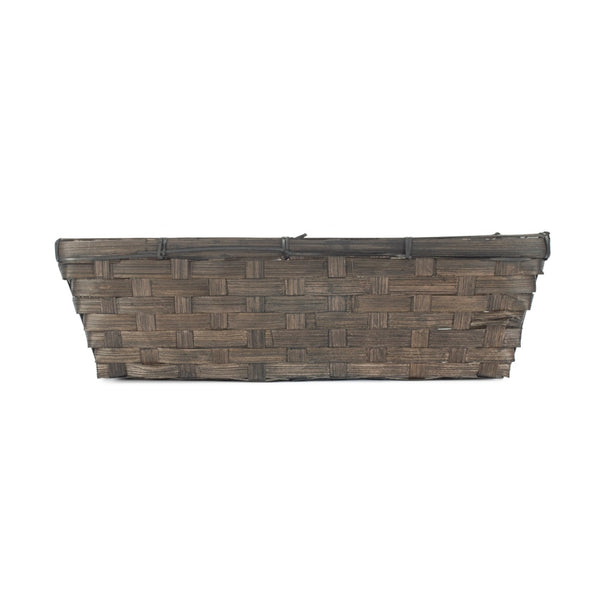 Red Hamper Black Painted Bamboo Serving Tray