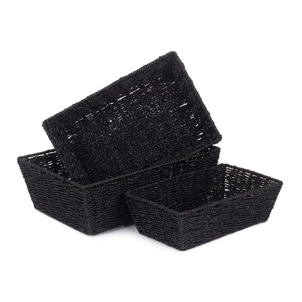 red hamper Black Paper Rope Display Tray