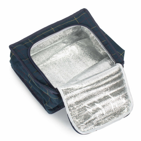 Red Hamper Blue Tweed Insulated Cooler Picnic Bag