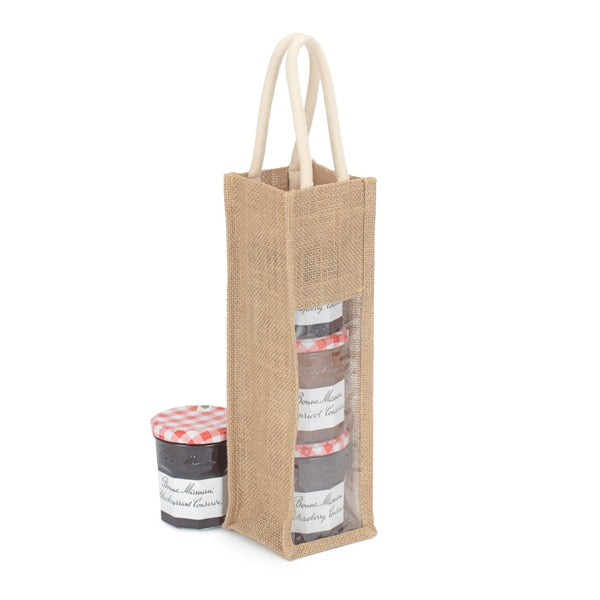 Red Hamper Bottle Jute Bag
