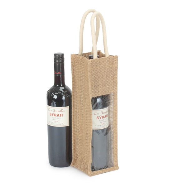 Red Hamper Bottle Jute Bag