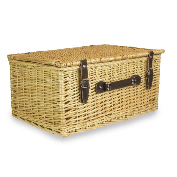 red hamper Buff Willow Wicker Picnic Basket