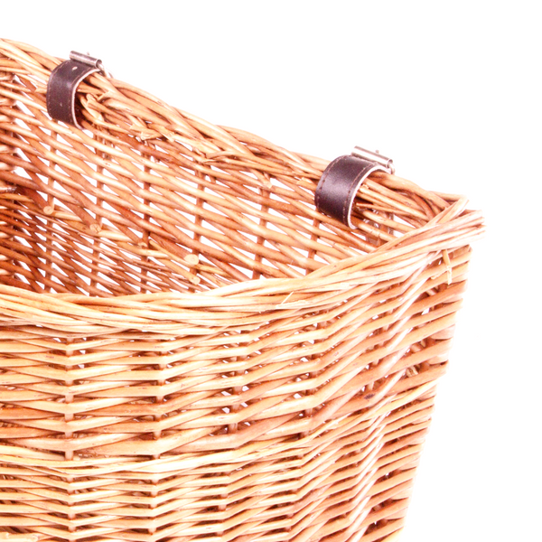 Red Hamper Cambridge Wicker Bicycle Basket